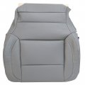 Secosautoparts Driver Side Bottom Replacement Leather Seat Cover Gray Compatible With Chevy Silverado Slt Sle Z71 2014 2015