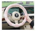 Fluffy Steering Wheel Covers Winter Soft Warm Non-slip Car Decoration For Women Girls Universal Fit Pink
