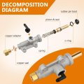 M Mati Rear Brake Master Cylinder For Polaris Sportsman 335 400 450 500 600 700 800 Scrambler Diesel 455 Sport Trail Blazer 250