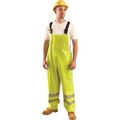 Occunomix Lux-tbib Fr-yl Premium Flame Resistant Rain Bib Pant Hrc 2 Protection Coated Modacrylic Cotton Jersey L Yellow 