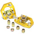 Auto Dynasty For Ford Mustang Pair Front Aluminum Adjustable -3 00 Camber -2 Caster Plates Gold 