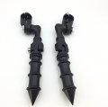 Xkh Group Motorcycle Black Short Angled Adjustable Peg Mounting Kit Bamboo Style Footrest For V-star Roadstar Suzuki Boulevard