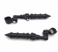 Xkh Group Motorcycle Black Short Angled Adjustable Peg Mounting Kit Bamboo Style Footrest For V-star Roadstar Suzuki Boulevard