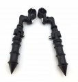 Xkh Group Motorcycle Black Short Angled Adjustable Peg Mounting Kit Bamboo Style Footrest For V-star Roadstar Suzuki Boulevard