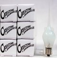 Creative Hobbiesa Country Style Silicone Dipped Light Bulbs 6 Watt S6 Shape For Candle Lamps Chandeliers Box Of 25