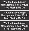 3 I Wouldnt Need Anger Management If You Would Stop Pissing Me Off Hard Hat Biker Helmet Atv Motocross Decals Funny Graphics 