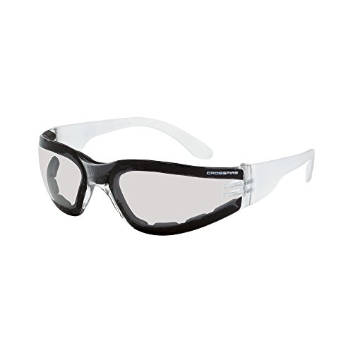 Crossfire Eyewear 5515 Af Shield Foam-lined Safety Glasses With Crystal Frame And Indoor-outdoor Anti-fog Lens
