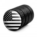 Subdued American Usa Flag Black White Military Tactical Tire Rim Wheel Aluminum Valve Stem Caps