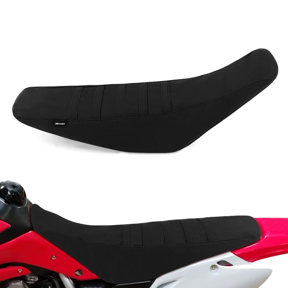 Waterproof Anti Slip Pvc Leather Seat Cover For Crf150r 2007 2025 Striped Grip Gripper Motorcycle Cushion Black