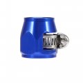 X Autohaux 4pcs An8 Hex Blue Car Hose Finisher Flexible Rubber Pipe Clamp With Screw Band Adapter Fitting For Oil Fuel Water