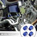 X Autohaux 4pcs An8 Hex Blue Car Hose Finisher Flexible Rubber Pipe Clamp With Screw Band Adapter Fitting For Oil Fuel Water