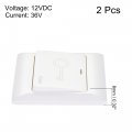 Uxcell Push Button Release Switch Door Access Control System Pc Panel 86mm X Dc 12v 1a White 2 Pcs