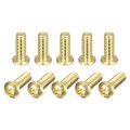 Brass Machine Screws M4x10mm Phillips Pan Head Fastener Bolts For Furniture Office Equipment Electronics 60pcs 