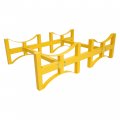 2 Oil Drums Rack Stackable 1600lbs Load Capacity Barrel Bracket Yellow Powder Coated Steel