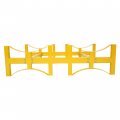 Kuafu 2 Oil Drums Rack Stackable 1600lbs Load Capacity Barrel Bracket Yellow Powder Coated Steel