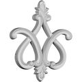 Ekena Millwork Onl09x11x01fl 9 7 8 Inch W X 11 H 1 P Fleur De Lis Onlay White 