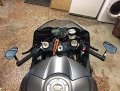 Okstno Black Adjustable Motorcycle 7 8 Handle Bar End Rearview Mirrors Blue For Yamaha Suzuki Kawasaki