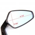 Okstno Black Adjustable Motorcycle 7 8 Handle Bar End Rearview Mirrors Blue For Yamaha Suzuki Kawasaki