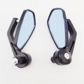 Okstno Black Adjustable Motorcycle 7 8 Handle Bar End Rearview Mirrors Blue For Yamaha Suzuki Kawasaki