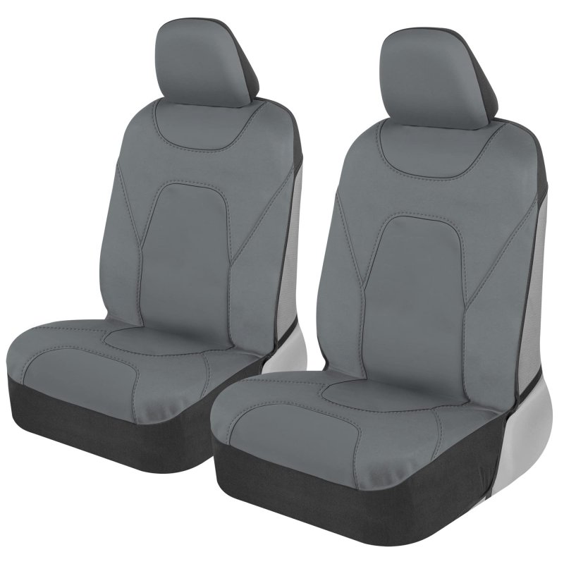 Motor Trend Aquashield Car Seat Covers For Fronts Solid Gray A Two-tone Waterproof Cars Neoprene Seat Cover Set Interior Auto