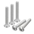 4-40x3 4 Pan Head Machine Screws 304 Stainless Steel 18-8 Screw Phillips Drive Fully Threaded Bright Finish Pack Of 100 