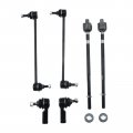 A-premium Set Of 6 Front Sway Bar Link Inner Outer Tie Rod End Compatible With Mitsubishi Endeavor 2004-2008 2010-2011