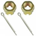 Caltric 2x Castle Nut With Cotter Pin Compatible Polaris Rzr Rs1 Eps 2021