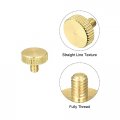 Uxcell Knurled Thumb Screws M4x6mm Flat Brass Bolts Grip Knobs Fasteners For Pc Electronic Mechanical 2pcs