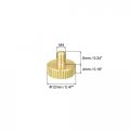 Uxcell Knurled Thumb Screws M4x6mm Flat Brass Bolts Grip Knobs Fasteners For Pc Electronic Mechanical 2pcs