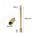 X Autohaux 4pcs 120mm 4 72 Long Brass Auto Tire Valve Extension Adaptor Air Tyre Stem Extender Inflation Stright Bore For Car