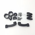 Smt-black 360 Adjustable Peg Mounting Kit Flat End Footrest Foot Pegs Compatible With V-star Roadstar Suzuki Boulevard Equipped