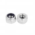 Uxcell Hex Lock Nuts M12 X 1 75mm Stainless Steel Nylon Insert Self-locking For Fastener 10pcs Silver Tone