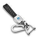 Mopar In White Real Black Carbon Fiber Loop-strap Chrome Hook Key Chain