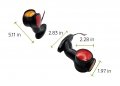 Led Round Trailer And Truck Marker Lights Set Of 2 Amber Red Waterproof Side Assemblies For Rv Camper Boat Em-3 0 Universal Fit
