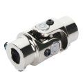 Single Chrome Steering U Joint Shaft 11 16 In 36 Spline 3 4 Dd 83mm Steel Universal Coupling 35 Degrees Working Angle 