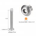 Uxcell 10-32x1-1 2 Button Head Socket Cap Screws 20pcs 304 Stainless Steel Fasteners Hex Bolts Full Thread Drive