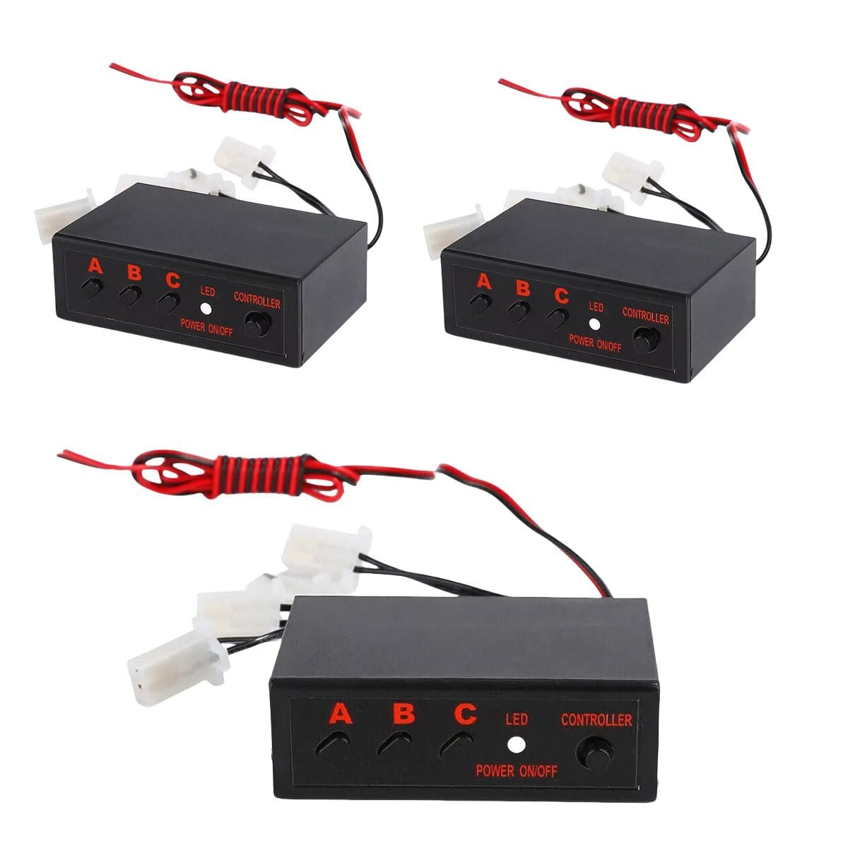 3 Pack 4 Ways 12v Led Strobe Flash Light Emergency Flasher Controller Box For Lamps