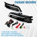 Hecasa Led Fog Light Set Compatible With 2014-2020 Chevrolet Impala Replacement For Gm2562102 Gm2563102 W Fog Bezel Wiring