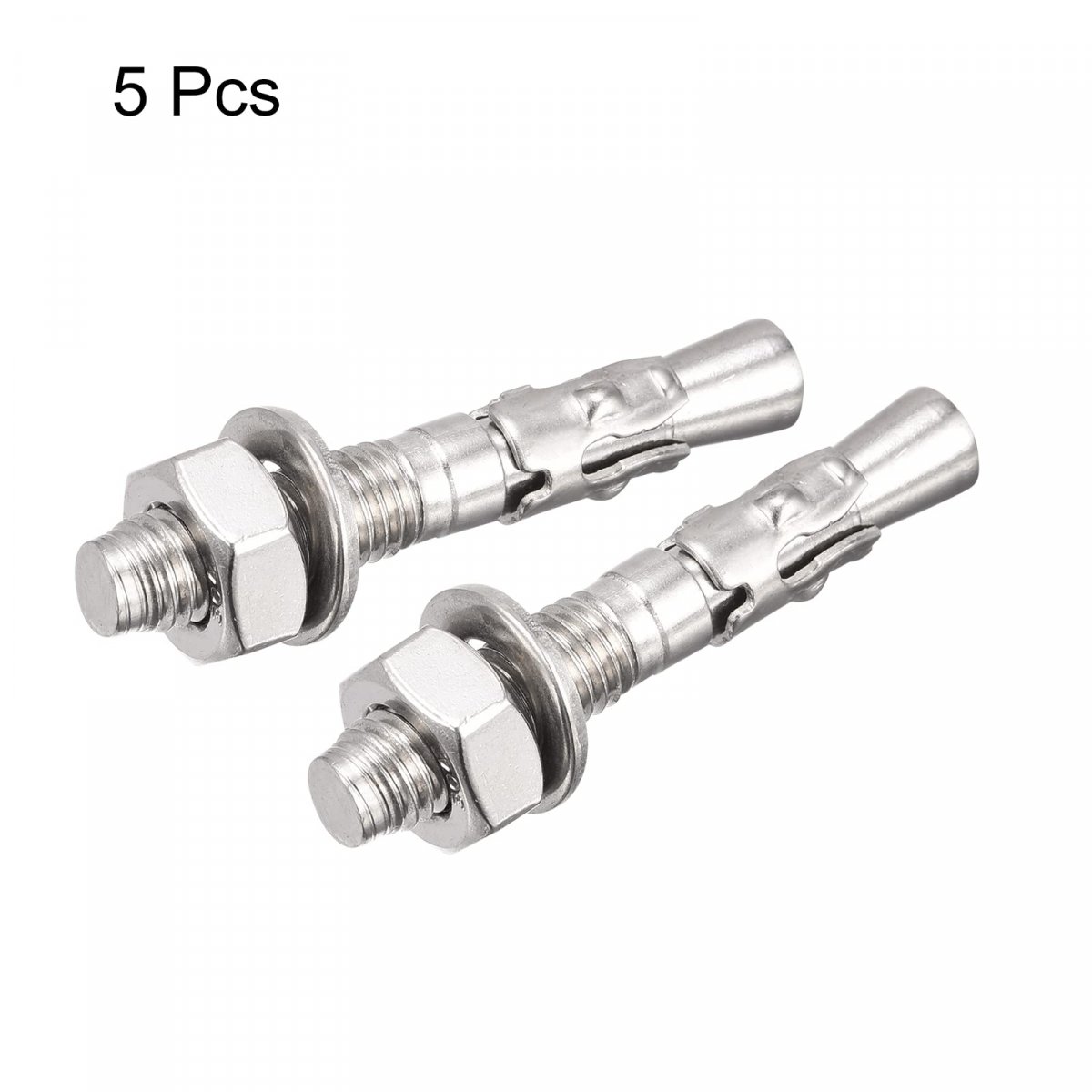 M10x70mm 304 Stainless Steel Expansion Bolt Screw For Concrete 5pcs