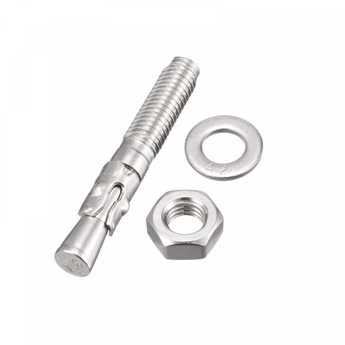 M10x70mm 304 Stainless Steel Expansion Bolt Screw For Concrete 5pcs
