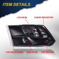 G-plus Headlights Assembly Compatible With 2009 2010 2011 2012 2013 2014 2015 2016 2017 2018 Ram 1500 2500 3500 Bumper Headlamp