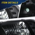 G-plus Headlights Assembly Compatible With 2009 2010 2011 2012 2013 2014 2015 2016 2017 2018 Ram 1500 2500 3500 Bumper Headlamp