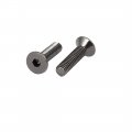 Uxcella M2 5x10mm Black Nickle Plated Grade 10 9 Flat Head Hex Socket Cap Screw 50pcs