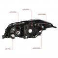 Auto Dynasty Su2503145 Right Passenger Side Oe Style Chrome Housing Headlight Lamps Compatible With Subaru Forester 14-16