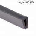 Uxcell Edge Trim Seal Extrusion Silicone Black U Channel Protector Sheet Fits 0 1-1 5mm 1m 3 28ft Length