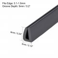 Uxcell Edge Trim Seal Extrusion Silicone Black U Channel Protector Sheet Fits 0 1-1 5mm 1m 3 28ft Length
