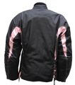 Women S Black And Pink Textile Motorcycle Jacket Size M Md Medium