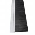 Uxcell Door Brush Bottom Sweep H-shape Aluminum Alloy Holder With 3 2-inch Black Nylon 1000mm X 108mm Approx 39 37-inch 4