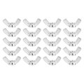 M5x0 8mm Wing Nut 100 Pcs Carbon Steel Butterfly Nuts Fasteners Parts Hand Twist Tighten For Machinery Electronic Equipment Diy 