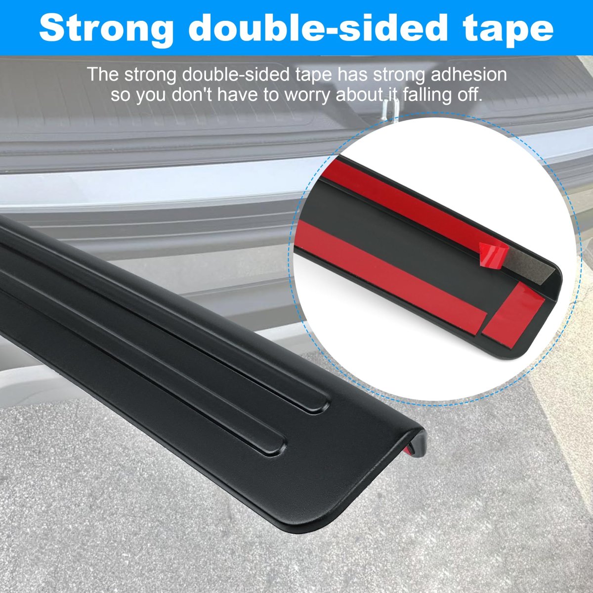 Rear Bumper Protector Guard For Select 2023 2025 Honda Pilot Models Black Anti Scratch Abs Plastic With Self Adhesive Strips